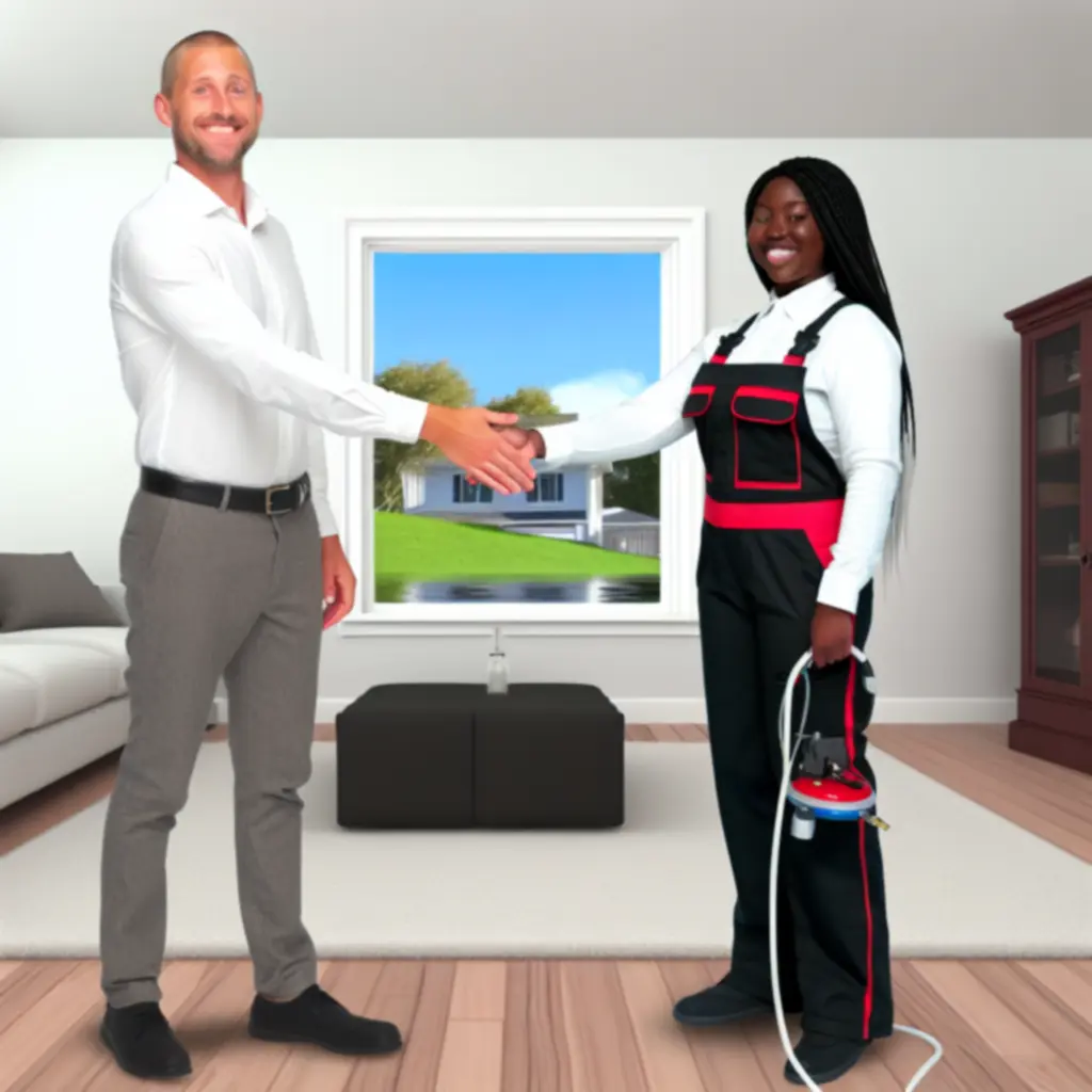 Elégedett ügyfél visszajelzést ad a szőnyegtisztítás minőségéről