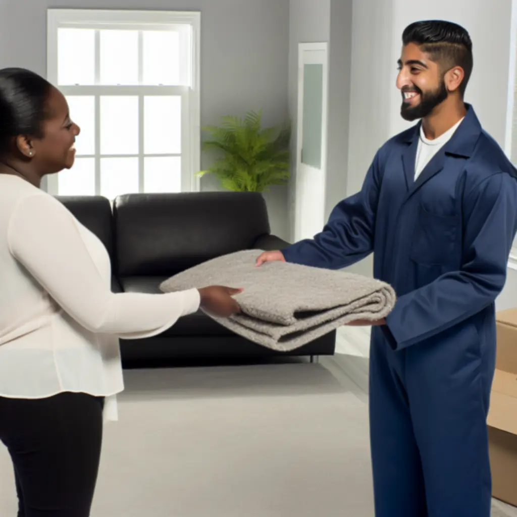 Tiszta szőnyeg visszaszállítása és személyes átadása